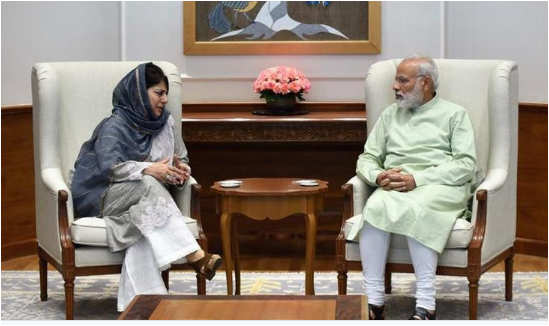Jammu and Kashmir CM Mehbooba Mufti meets PM Modi