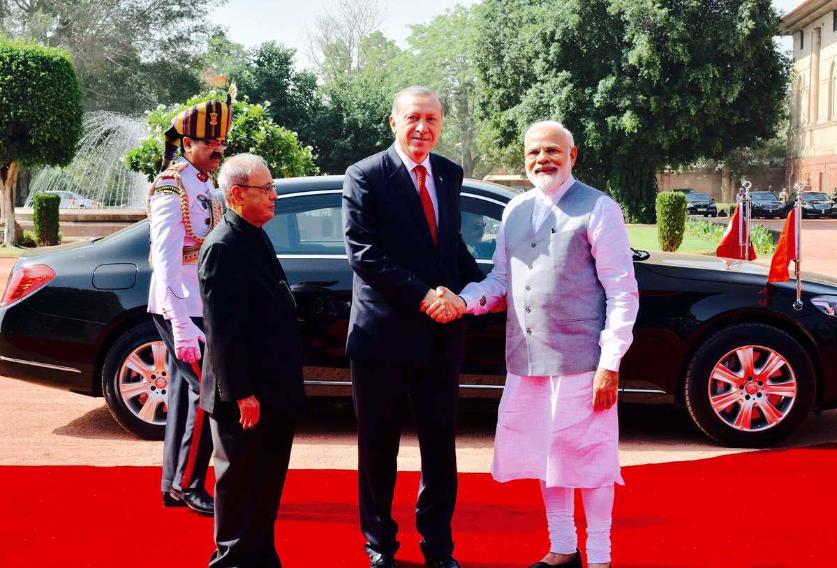 Turkish President Recep Tayyip Erdogan visit India to hold Bilateral talks