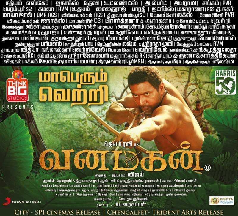 Vanamagan movie blazes in Box Office Collection on Day 1