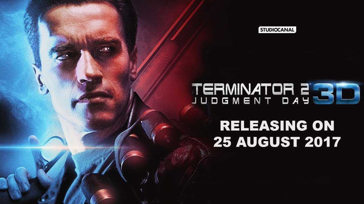 James Cameron’s Terminator 2: Judgment Day will be back in a 3D version in theaters on August 25.