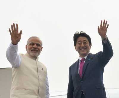 Japan PM arrives Wednesday for talks with Modi, bullet train project