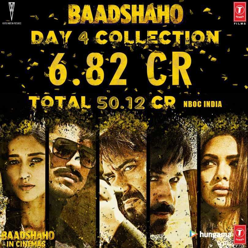 Baadshaho box office collection: The film maintains a steady pace and crosses the 50 crore mark.