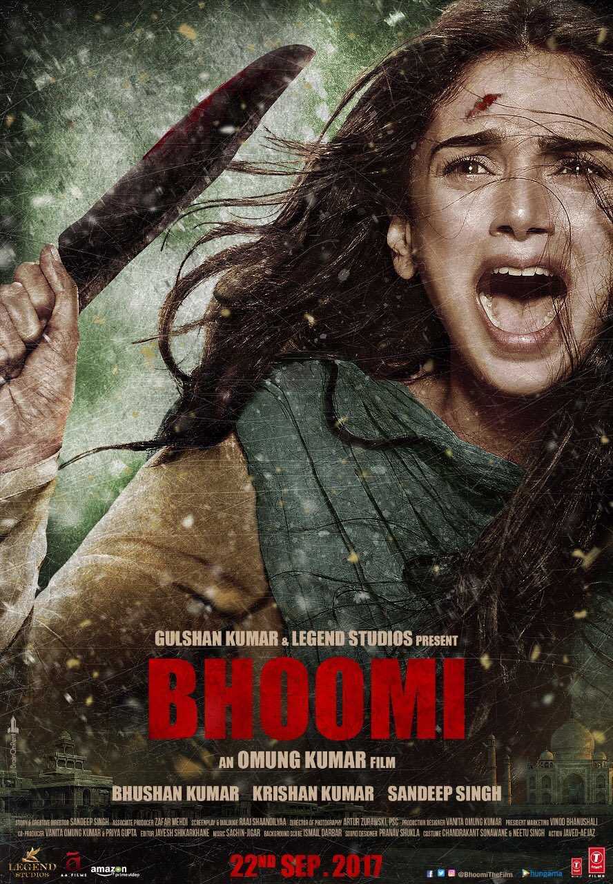 Bhoomi movie new poster shows a fearless Aditi Rao Hydari