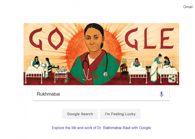 Google doodle marks Rukhmabai’s 153rd birth anniversary today