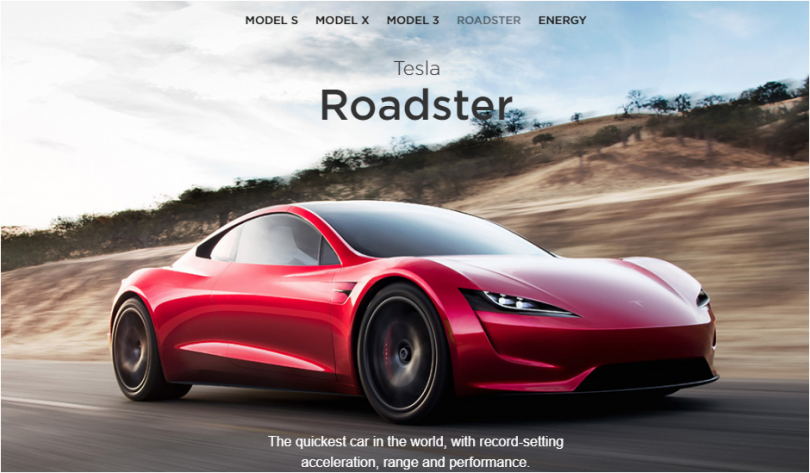 Tesla Roadster 2.0 launches by Elon Musk; Will reach 60mph in 2 seconds