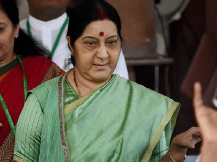 Sushma Swaraj in Parliament slams Pakistan for using Jadhav’s meet as propaganda tool