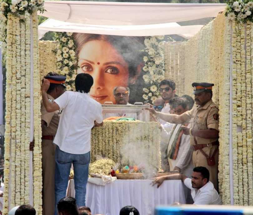 Sridevi funeral Live: The iconic actress says goodbye, funeral process completed