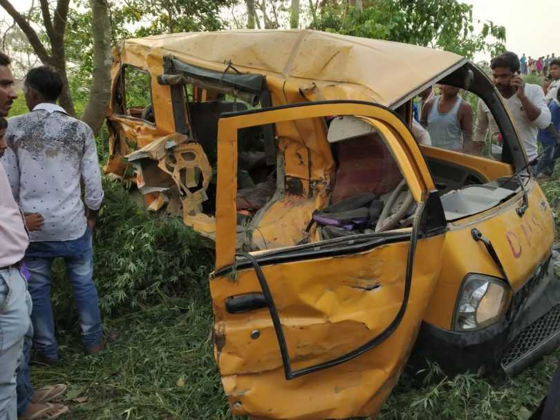 Kushinagar accident, 13 children dead as train collides with school van