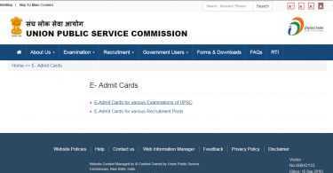 UPSC E-Admit Cards for Economic and Statistical exams 2018 are out on their Official Website