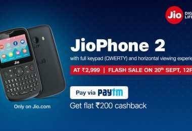 JioPhone2 Flash sale will start on September 27, Check Timings and Other Details here