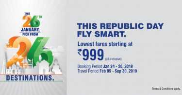 GoAir Republic Day Offer: Pick from 26 dream destinations at lowest fares starting at 999